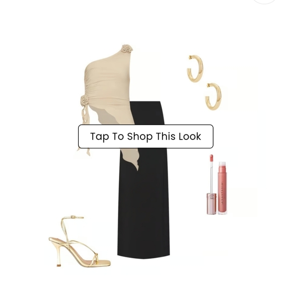 WeWoreWhat x REVOLVE Chic One Shoulder Asymmetrical Beige Top XXS NWT - Picture 9 of 12